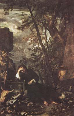 Salvator Rosa Democritus in Meditation (mk08) Germany oil painting art